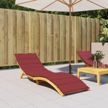 Coussin De Chaise,rembourré Pour Chaise Longue Rouge Bordeaux 200x70x3cm Tissu Oxford Bgt46599