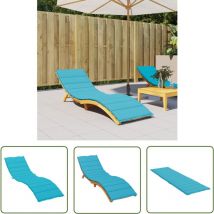 Werwing - The Living Store Coussin de chaise longue turquoise tissu oxford - Coussin De Chaise Longue - Coussin D'extérieur - Coussin Décoratif