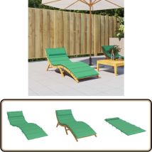 Coussin de chaise longue vert 180x60x3 cm tissu oxford - Coussin De Chaise Longue - Coussin D'extérieur - Coussin Vert - Coussin Confortable