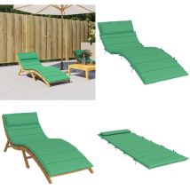 Coussin de chaise longue vert 180x60x3 cm tissu oxford - Coussin De Chaise Longue - Coussin D'extérieur - Coussin Vert - Coussin Confortable