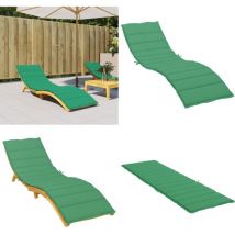 Coussin de chaise longue vert 200x60x3 cm tissu oxford - Coussin De Chaise Longue - Coussin D'extérieur - Coussin Décoratif - Coussin Vert - Coussin
