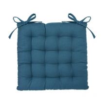 Galette de Chaise 'Loria' 38x38cm Bleu Canard