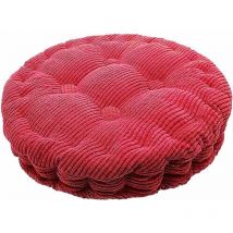 Coussin de chaise rond épais coussin de chaise rond coussin de siège rembourré maison jardin salle à manger 40cm rouge foncé,