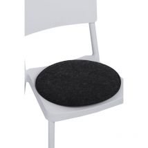 Coussin de chaise rond gris foncé