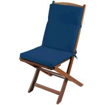 Coussin de chaise extérieur assise et dossier Bleu 40x90 cm