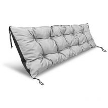 Coussin de jardin 120x40 cm imperméable pour banc palette gris clair