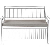 Beliani - Coussin de Jardin Plat pour Banc 108 x 45 cm en Polyester Gris avec Attaches Sovana