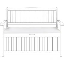 Beliani - Coussin de Jardin Plat pour Banc 108 x 45 cm en Polyester Blanc avec Attaches Sovana