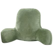 Coussin de lecture pour lit taille adulte, coussin de dossier avec accoudoirs et housse lavable à utiliser comme coussin de lit pour s'asseoir dans