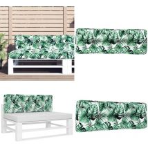 Coussin de palette à motif de feuilles 120x40x12 cm Tissu - Coussin Exterieur - Coussin Jardin - Coussin Terrasse - Coussin Design - Coussin Motifs