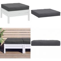Coussin de palette anthracite mélangé 60x60x10 cm tissu - Coussin Exterieur - Coussin Jardin - Coussin Terrasse - Coussin Design - Coussin
