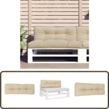 Coussin de palette beige 120x40x12 cm tissu - Coussin Exterieur - Coussin Terrasse - Coussin Jardin - Coussin Design - Coussin Beige