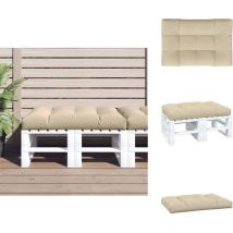 Vidaxl - Coussin de palette beige 120x80x12 cm tissu - Coussin De Patio - Coussin Exterieur - Coussin Décoratif - Coussin Beige - Coussin Confortable