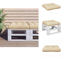 Coussin de palette beige 58x58x10 cm tissu - Coussin Exterieur - Coussin Patio - Coussin Jardin - Coussin Décoratif - Coussin Beige