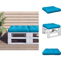 Coussin de palette bleu 60x60x12 cm tissu - Coussin De Palette - Coussins De Palette - Coussin - Coussin D'extérieur
