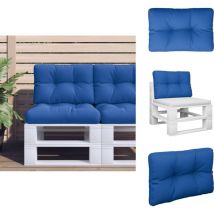 Coussin de palette bleu royal 50x40x12 cm tissu - Coussin Exterieur - Coussin Jardin - Coussin Terrasse - Coussin Design - Coussin Bleu