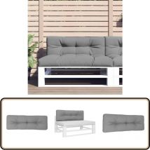 Coussin de palette gris 120x40x12 cm tissu - Coussin Exterieur - Coussin Jardin - Coussin Terrasse - Coussin Design - Coussin Gris