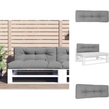 Coussin de palette gris 120x40x12 cm tissu - Coussin Exterieur - Coussin Jardin - Coussin Terrasse - Coussin Design - Coussin Gris