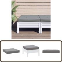 Coussin de palette gris 60x60x8 cm tissu oxford - Coussin Exterieur - Coussin Patio - Coussin Jardin - Coussin Design - Coussin Gris