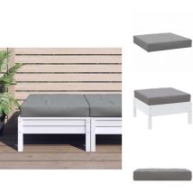 Coussin de palette gris 60x60x8 cm tissu oxford - Coussin Exterieur - Coussin Patio - Coussin Jardin - Coussin Design - Coussin Gris