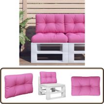 Coussin de palette Rose 50x40x12 cm tissu - Coussin Exterieur - Coussin Patio - Coussin Chaise Longue - Coussin Décoratif - Coussin Rose