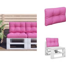 Coussin de palette rose 60x40x12 cm tissu - Coussin Exterieur - Coussin Patio - Coussin Jardin - Coussin Design - Coussin Rose