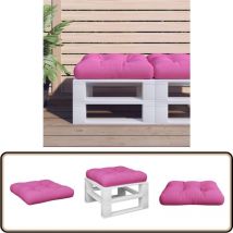 Coussin de palette rose 60x60x12 cm tissu - Coussin Exterieur - Coussin Patio - Coussin Decoration - Coussin Rose - Coussin Design