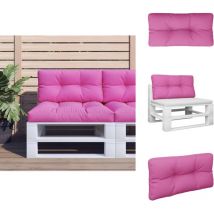 Coussin de palette rose 80x40x12 cm tissu - Coussin Exterieur - Coussin Patio - Coussin Décoratif - Coussin Rose - Coussin Confortable