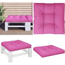 Vidaxl - Coussin de palette Rose 80x80x12 cm tissu - Coussin Exterieur - Coussin Patio - Coussin Décoratif - Coussin Rose - Coussin Confortable