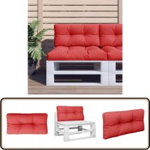 Coussin de palette rouge 80x40x12 cm tissu - Coussin Exterieur - Coussin Jardin - Coussin Terrasse - Coussin Decoration - Coussin Rouge