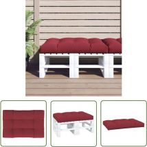 Tuserxln - The Living Store Coussin de palette rouge bordeaux 120x80x12 cm tissu - Coussin Exterieur - Coussin Patio - Coussin Jardin - Coussin