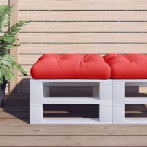 Coussin de palette rouge tissu