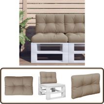 Coussin de palette taupe 50x40x12 cm tissu - Coussin Exterieur - Coussin Terrasse - Coussin Jardin - Coussin Design - Coussin Confortables