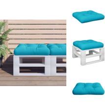 Coussin de palette turquoise 60x60x12 cm tissu - Coussin Exterieur - Coussin Patio - Coussin Décoratif - Coussin Bleu Turquoise - Coussin Design