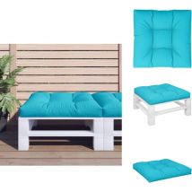 Coussin de palette turquoise 80x80x12 cm tissu - Coussin Exterieur - Coussin Patio - Coussin Jardin - Coussin Bleu Turquoise - Coussin Design