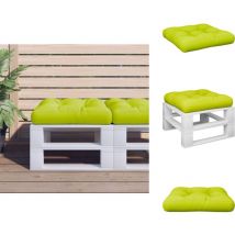 Coussin de palette vert brillant 60x60x12 cm tissu - Coussin De Palette - Coussins De Palette - Coussin - Coussin D'extérieur