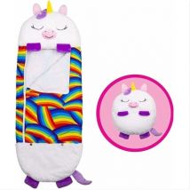 Coussin de sac de couchage pliant, 2 en 1 épaissi sac de couchage créatif pour enfants Licorne bébé tout - petit Cartoon chaud anti - coup de pied se