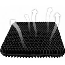 Coussin de Siège en Gel, Coussin de Gel Respirant, Coussin Anti Escarres, Le avec Housse Antidérapant pour Voiture/Bureau/Maison/Fauteuil