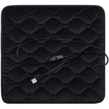 Coussin de siège chauffant usb pour voiture, coussin chauffant électrique 5V coussin de couverture de chauffage de chaise antidérapante hiver plus