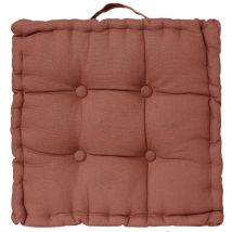 Coussin de sol 40 x 40 cm Horizon uni terracotta