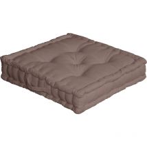 La Maison D'amelie - Coussin de Sol 50 x 50 x 10 cm swimcool 100% coton coloris vison