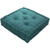 Coussin de Sol 50x50x10 cm swimcool 100% coton coloris vert fonce