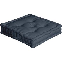 La Maison D'Amelie - Coussin De Sol 50x50x10 Cm Swimcool 100% Coton Coloris Gris Fonce