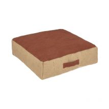 Coussin de Sol 'Bota' 48x48cm Terracotta & Naturel