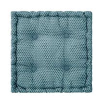 Coussin de Sol Carré "Otto" 40x40cm Bleu Canard