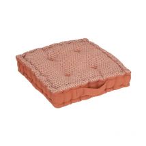 Coussin de Sol Carré 'Otto' 40x40cm Terracotta