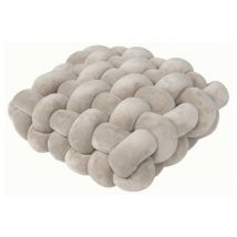 Coussin de sol- Coussin épaissi- Coussin tissé, 40x40cm- Gris