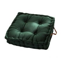 Coussin de sol- Coussin épaissi- Vert foncé, 42x42cm
