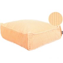 Beliani - Coussin de Sol en Coton Aspect Velours Côtelé 55 x 55 x 20 cm Carré Rose Pêche Allozai