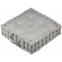 Coussin de sol en satin de coton - oxford - Naturel